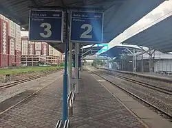 Platform 2 and 3 (not in use) of Pantai Dalam station