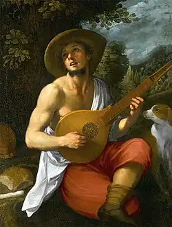 Shepherd playing the cetera