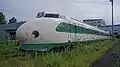 Preserved cars 221-1 and 237-1 at Sendai General Shinkansen Depot in September 2024