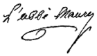 Jean-Sifrein Maury's signature