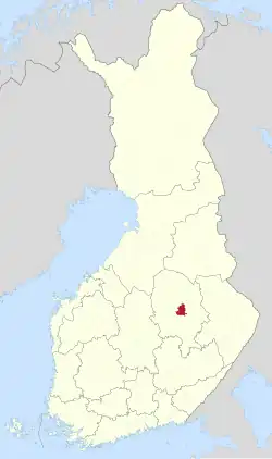 Location of Siilinjärvi in Finland