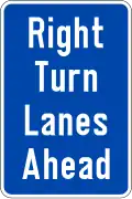 Right turn lanes ahead
