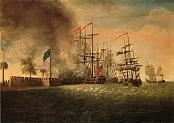 Sir Peter Parker's Attack Against Fort Moultrie, Colonial Williamsburg Foundation
