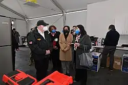Angela Alsobrooks and Larry Hogan at Six Flags America