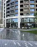 Fountain and café in Sky Park