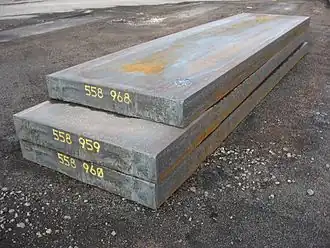 A stack of cold slabs