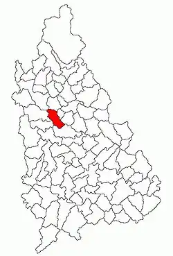 Location in Dâmbovița County