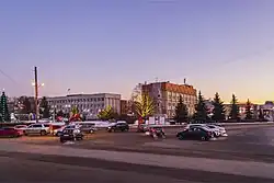 Soviet Square is in the center of Sovetsky District