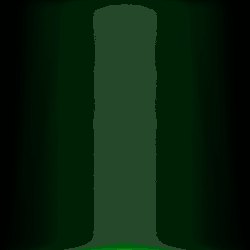 Simulation of the effect of lenses with different curvatures of the two facets on a collimated Gaussian beam.