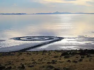 Land art work by Robert Smithson
