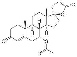 Skeletal formula of spironolactone