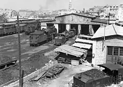 Train depot in Split in 1952.