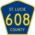 County Road 608 marker