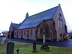 St Mary's Church, Beauly viewed from the cemetery on the north side.