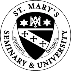 The seal of St. Mary's College and University