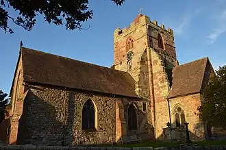 St Peters Church in Wrockwardine, South West Aspect.