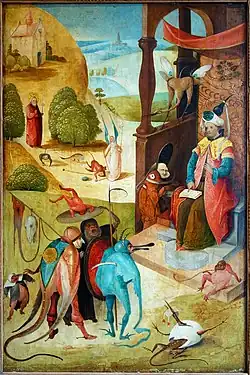 Follower of Hieronymus Bosch, Saint James the Great and the Magician Hermogenes (1550–1575).