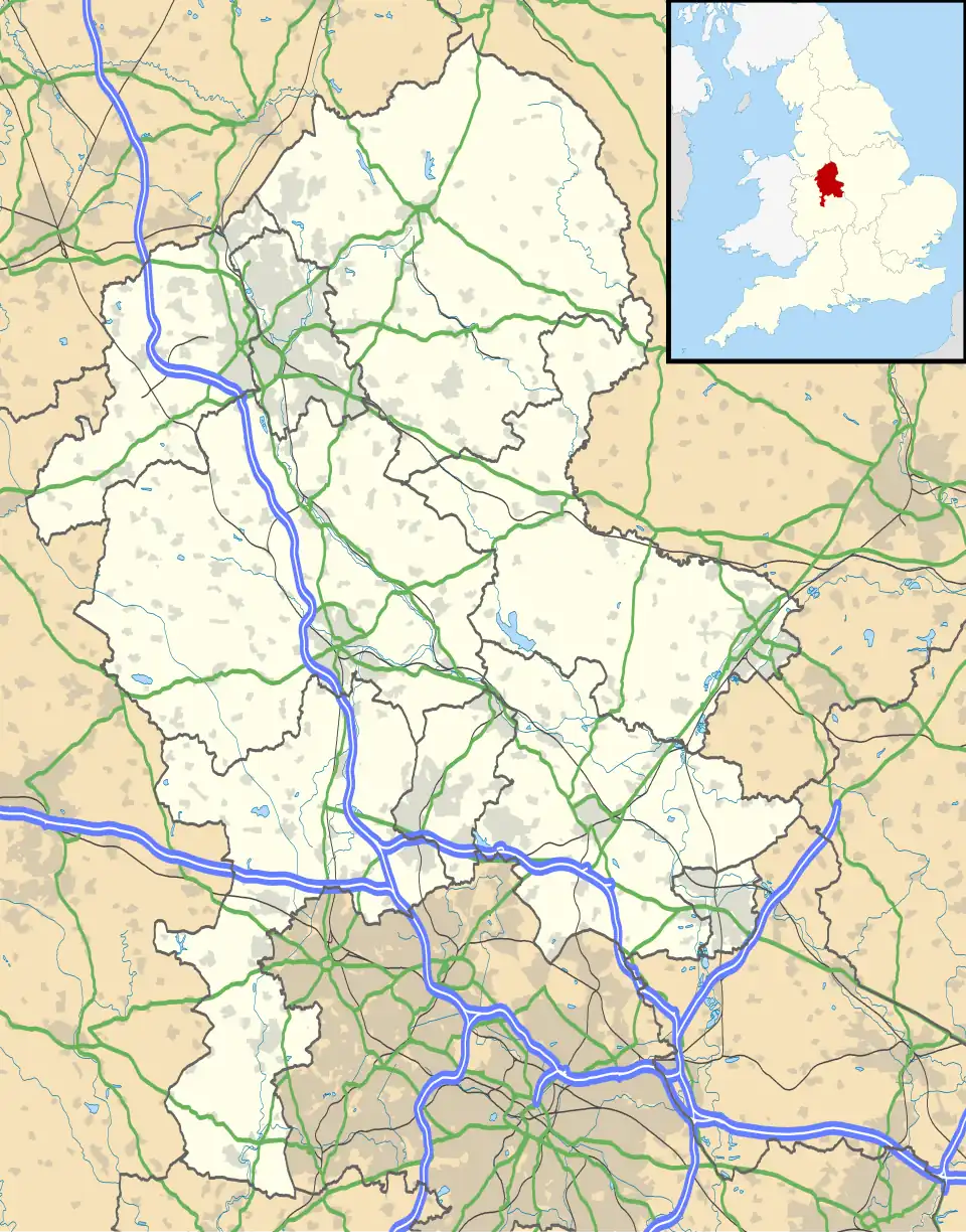 Sideway is located in Staffordshire