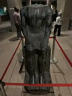 Headless statue of Khafre in the Nubian Museum, Aswan