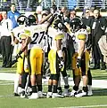 Steelers pregame huddle