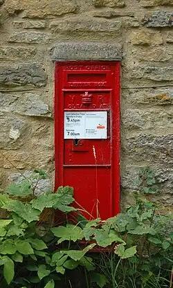 Victorian wall box at Steeple Barton, Oxfordshire.