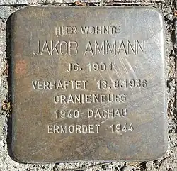 Stolperstein für Jakob Ammann