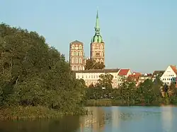 View from the west, Knieperteich in the foreground
