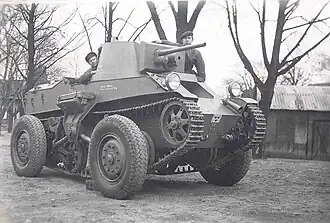Landsverk L-30 (strv fm/31) in wheeled-mode.