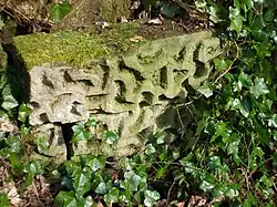A stucco stone from The Drukken Steps, stepping stones in Scotland