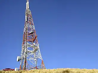 The Sugarloaf Communications tower stands 121 m high.