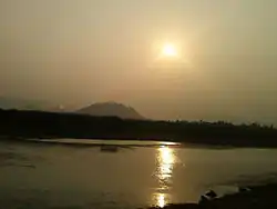 Sunset on river Sarada near Anakapalli in Visakhapatnam District