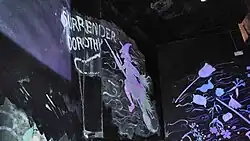 A "Surrender Dorothy" mural at a ski resort in North Carolina