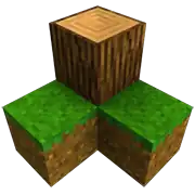 The logo of Survivalcraft, which depicts two blocks of grass and a block of wood above it.
