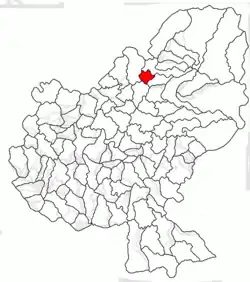 Location in Mureș County