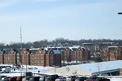 Southwestern portions of the Lindenwood University campus