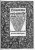 Synonymenregister. 1519