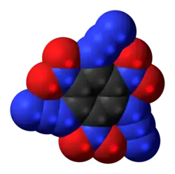 Space-filling model of the TATNB molecule