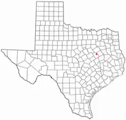 Location of Mexia, Texas