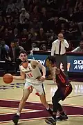 Ty Jerome passes against Virginia Tech