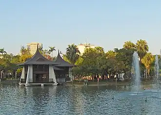Mid-Lake Pavilion (湖心亭) in Taichung Park, Taichung City (1908)