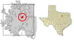 Location of Richland Hills in Tarrant County, Texas
