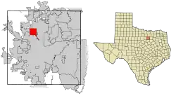 Location of Saginaw in Tarrant County, Texas