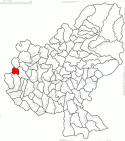 Location in Mureș County