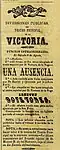 Billboard of the Teatro de la Victoria in 1856