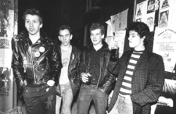 1980 B&W image of the four band members