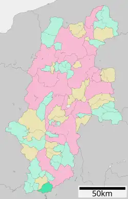 Location of Tenryū in Nagano Prefecture