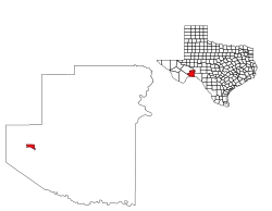 Location of Sanderson, Texas