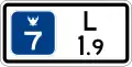 100 Meter sign on Motorways (Old Sign)