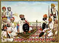 Thakur Dawlat Singh among Courtiers, 1825 (David Collection)
