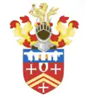 Arms of Sir Mark Thatcher, Bt's heir apparent Michael Thatcher's heir apparent Emery Monroe Thatcher[14]